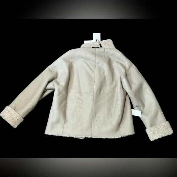 THEORY***Lamb Reversible Shearling Coat Jacket***Size Petite $2895 - Picture 5 of 6